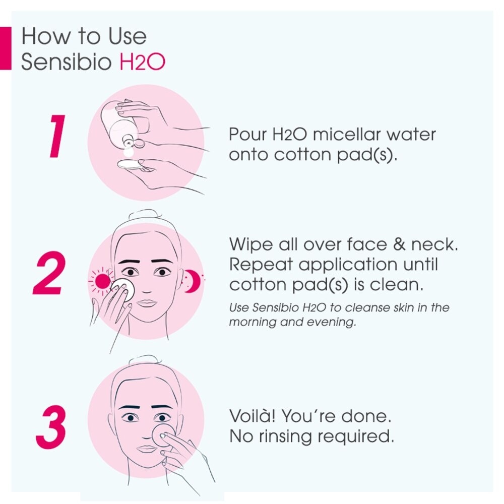 Sensibio H2O Soothing Micellar Water (Facial Non-Rinse Cleanser for Sensitive Skin) 100ml