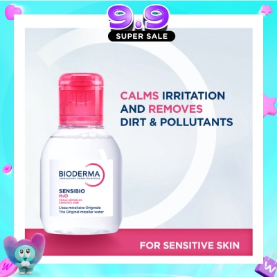 BIODERMA - Sensibio H2O Soothing Micellar Water (Facial Non-Rinse Cleanser for Sensitive Skin) 100ml image