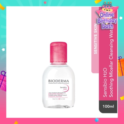 BIODERMA Sensibio H2O Soothing Micellar Water (Facial Non-Rinse Cleanser for Sensitive Skin) 100ml
