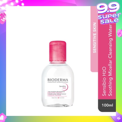 BIODERMA Sensibio H2O Soothing Micellar Water (Facial Non-Rinse Cleanser for Sensitive Skin) 100ml