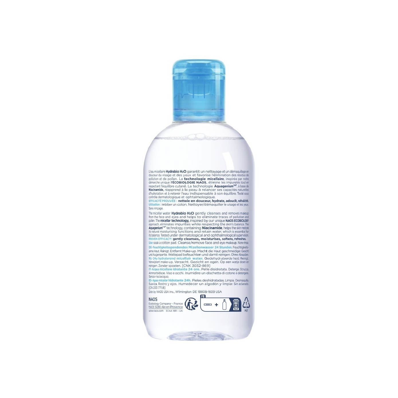 Hydrabio H2O Moisturising Micellar Water (Facial Non Rinse Cleanser for Dehydrated Sensitive Skin) 250ml image