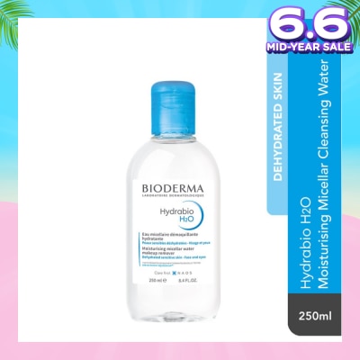 BIODERMA Hydrabio H2O Moisturising Micellar Water (Facial Non-Rinse Cleanser for Dehydrated Sensitive Skin) 250ml