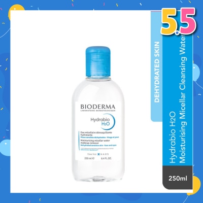 BIODERMA Hydrabio H2O Moisturising Micellar Water (Facial Non-Rinse Cleanser for Dehydrated Sensitive Skin) 250ml