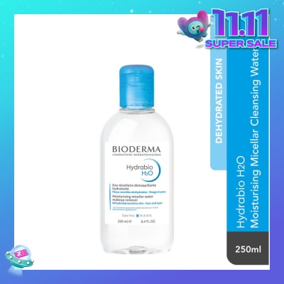 BIODERMA Hydrabio H2O Moisturising Micellar Water (Facial Non-Rinse Cleanser for Dehydrated Sensitive Skin) 250ml