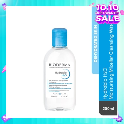 BIODERMA Hydrabio H2O Moisturising Micellar Water (Facial Non-Rinse Cleanser for Dehydrated Sensitive Skin) 250ml