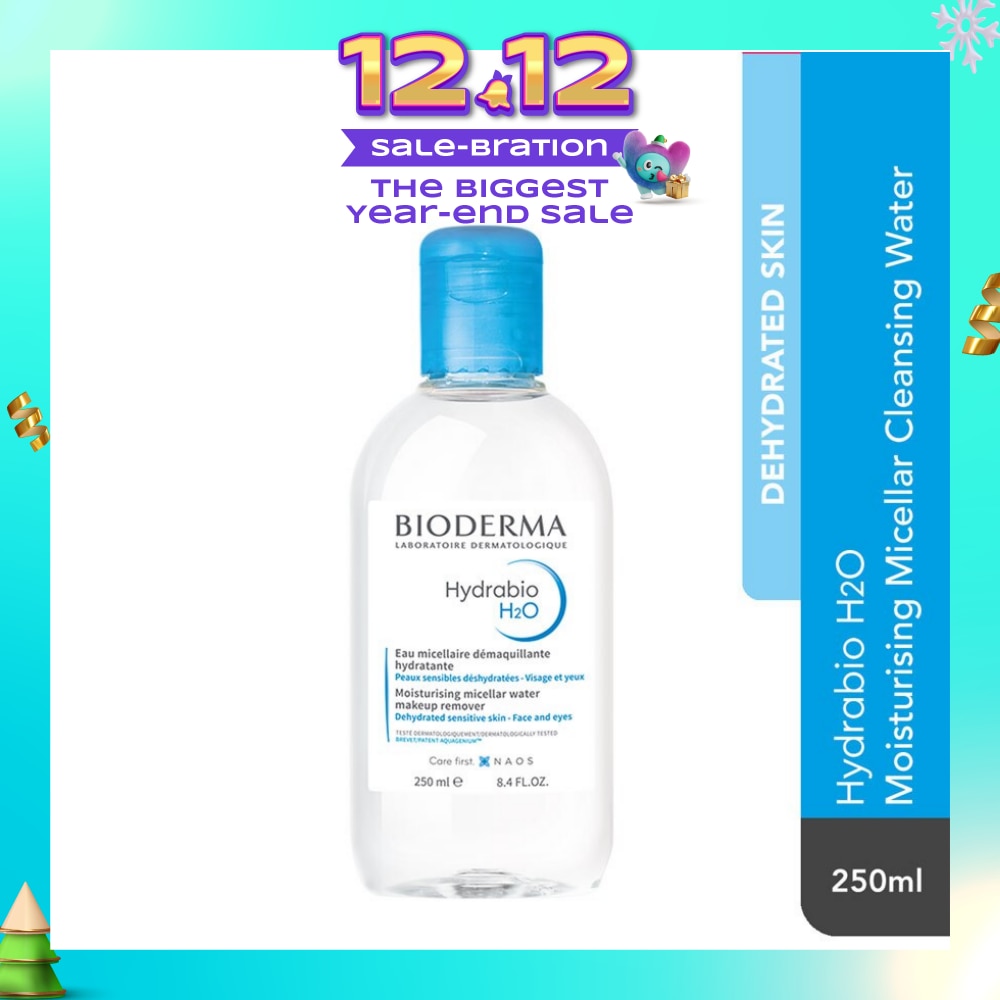 Hydrabio H2O Moisturising Micellar Water (Facial Non-Rinse Cleanser for Dehydrated Sensitive Skin) 250ml