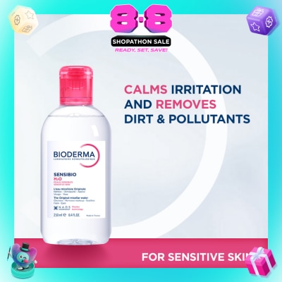 BIODERMA - Sensibio H2O Soothing Micellar Water (Facial Non-Rinse Cleanser for Sensitive Skin) 250ml