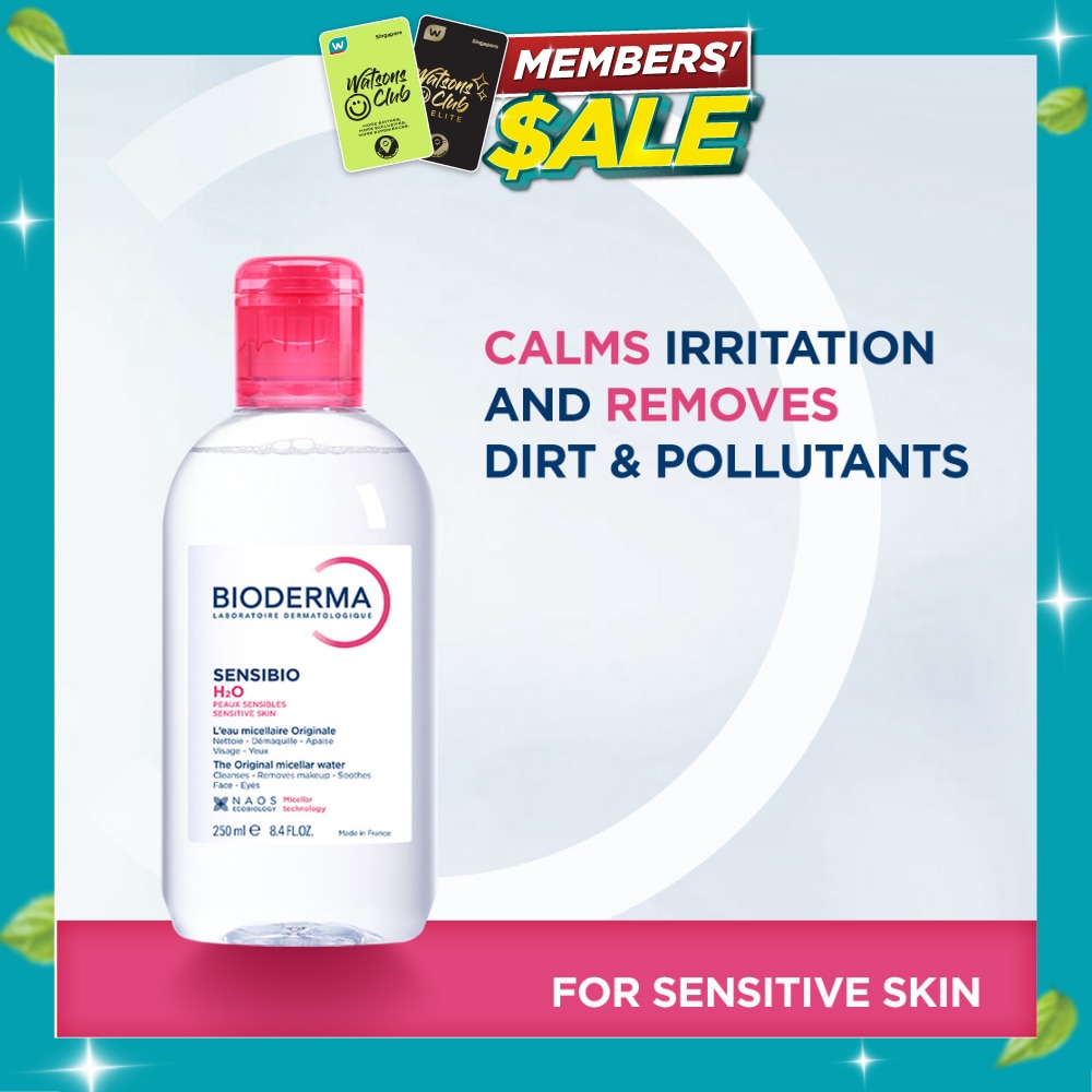 Sensibio H2O Soothing Micellar Water (Facial Non Rinse Cleanser for Sensitive Skin) 250ml image