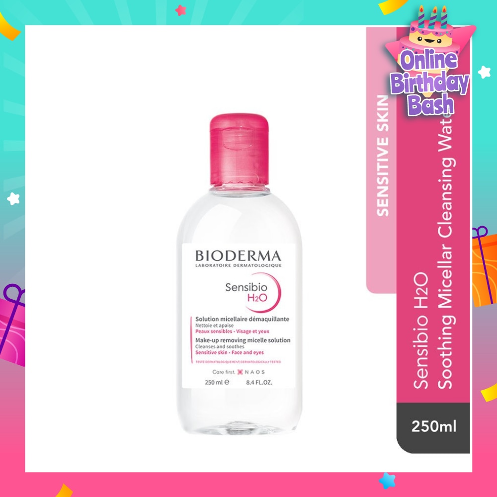 Sensibio H2O Soothing Micellar Water (Facial Non-Rinse Cleanser for Sensitive Skin) 250ml