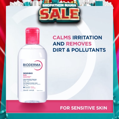 BIODERMA - Sensibio H2O Soothing Micellar Water (Facial Non-Rinse Cleanser for Sensitive Skin) 250ml