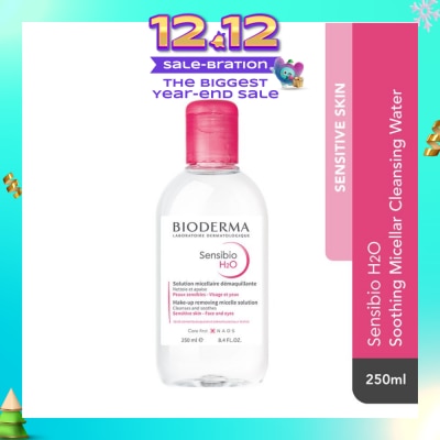 BIODERMA Sensibio H2O Soothing Micellar Water (Facial Non-Rinse Cleanser for Sensitive Skin) 250ml