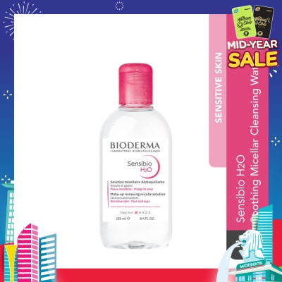 BIODERMA Sensibio H2O Soothing Micellar Water (Facial Non-Rinse Cleanser for Sensitive Skin) 250ml
