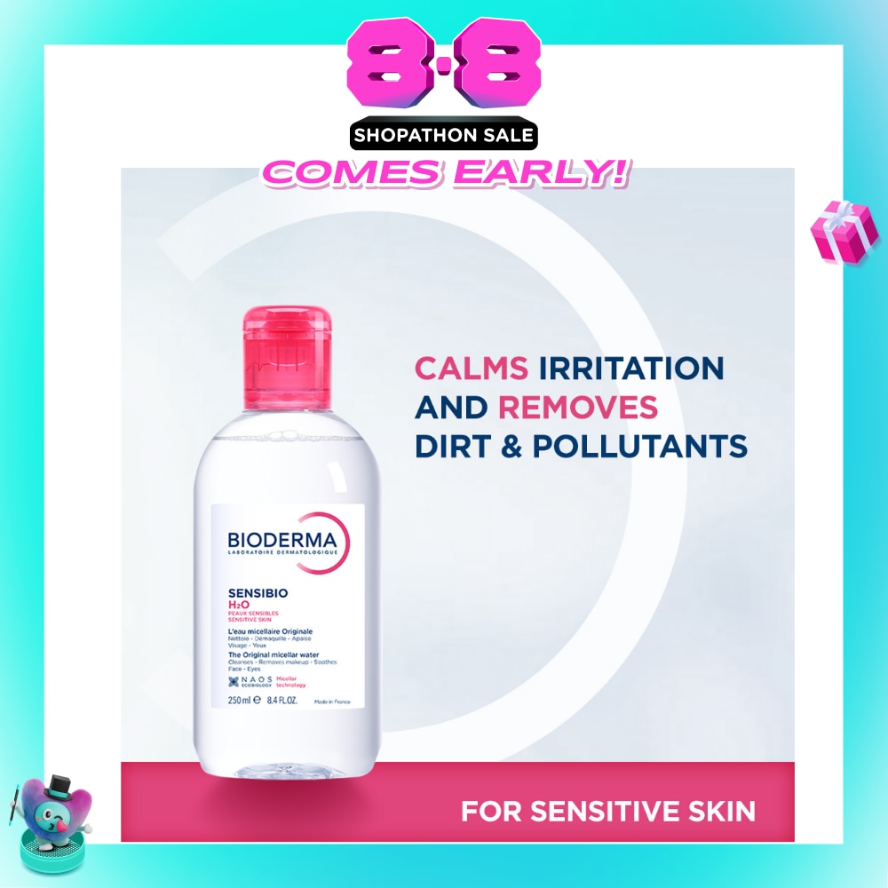 Sensibio H2O Soothing Micellar Water (Facial Non-Rinse Cleanser for Sensitive Skin) 250ml