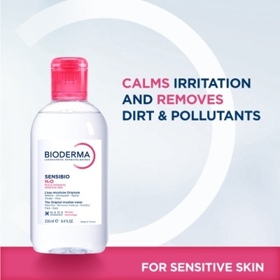 BIODERMA Sensibio H2O Soothing Micellar Water (Facial Non-Rinse Cleanser for Sensitive Skin) 250ml