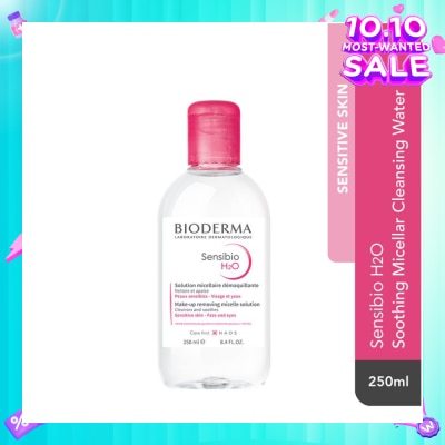 BIODERMA Sensibio H2O Soothing Micellar Water (Facial Non-Rinse Cleanser for Sensitive Skin) 250ml
