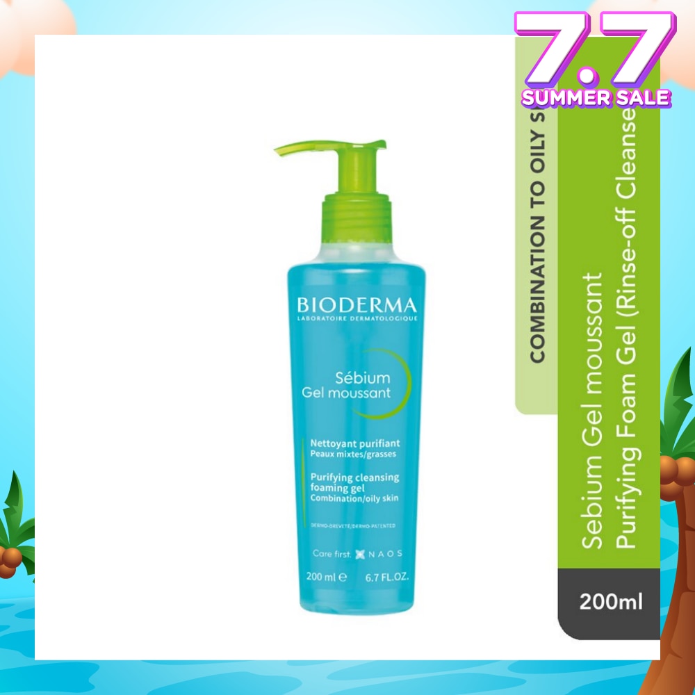 Sebium Gel moussant Gentle Purifying Soap-Free Foaming Gel (Facial Cleanser for Oily to Acne-Prone Skin) 200ml