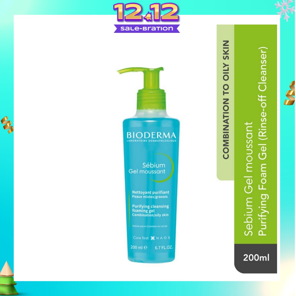 Sebium Gel moussant Gentle Purifying Soap-Free Foaming Gel (Facial Cleanser for Oily to Acne-Prone Skin) 200ml