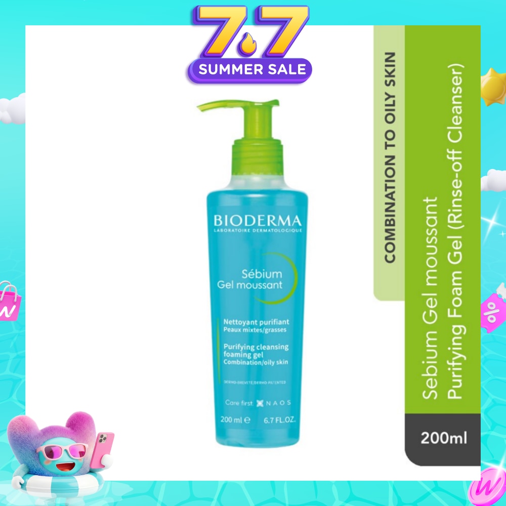 Sebium Gel moussant Gentle Purifying Soap-Free Foaming Gel (Facial Cleanser for Oily to Acne-Prone Skin) 200ml