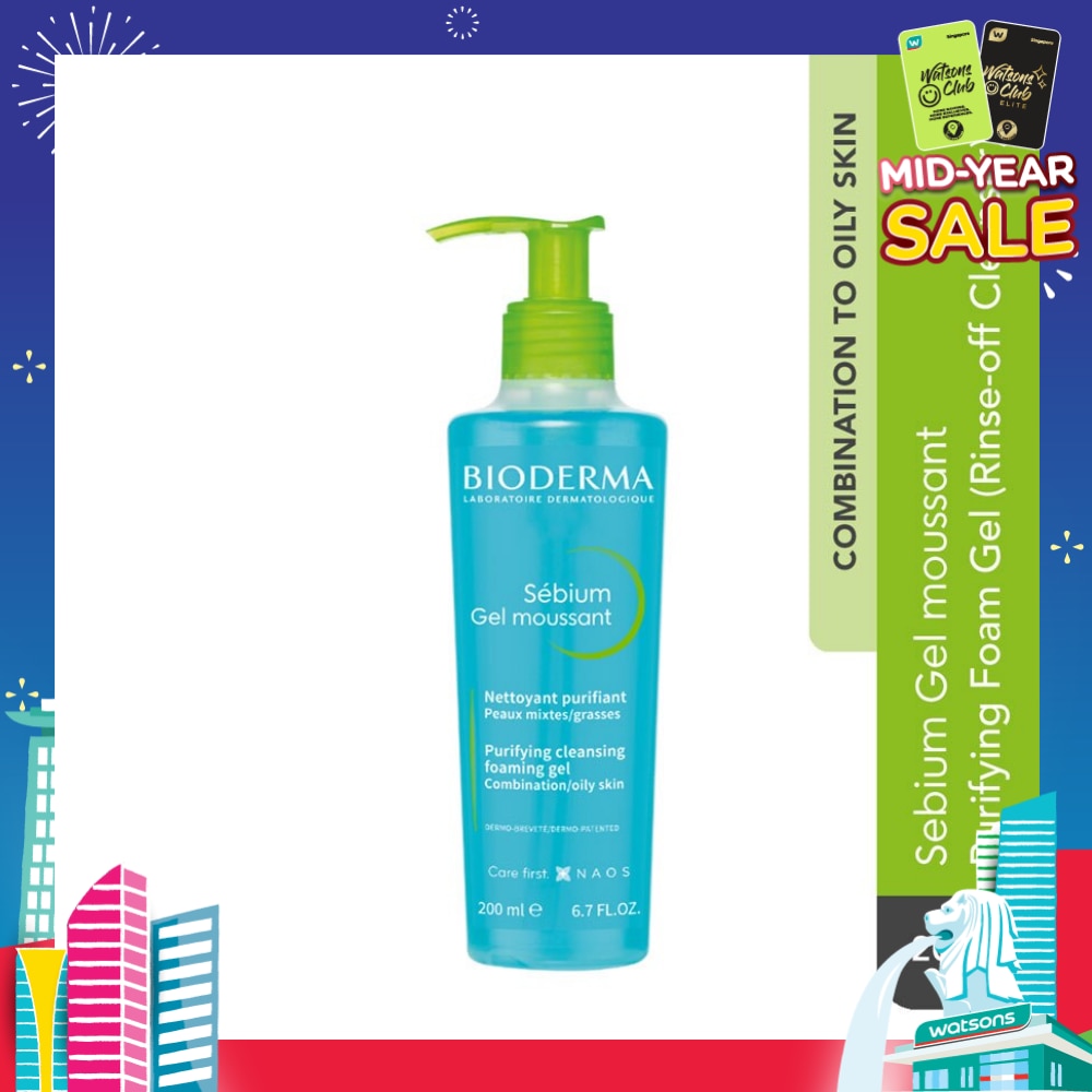 Sebium Gel moussant Gentle Purifying Soap-Free Foaming Gel (Facial Cleanser for Oily to Acne-Prone Skin) 200ml