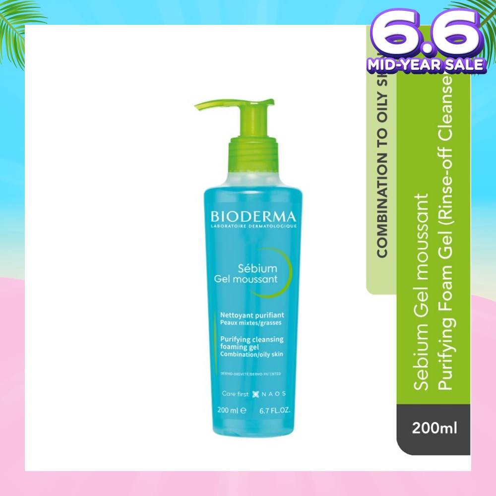Sebium Gel moussant Gentle Purifying Soap-Free Foaming Gel (Facial Cleanser for Oily to Acne-Prone Skin) 200ml