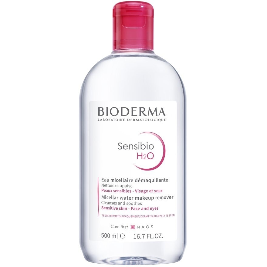 Sensibio H2O Soothing Micellar Water (Facial Non-Rinse Cleanser for Sensitive Skin)  500ml