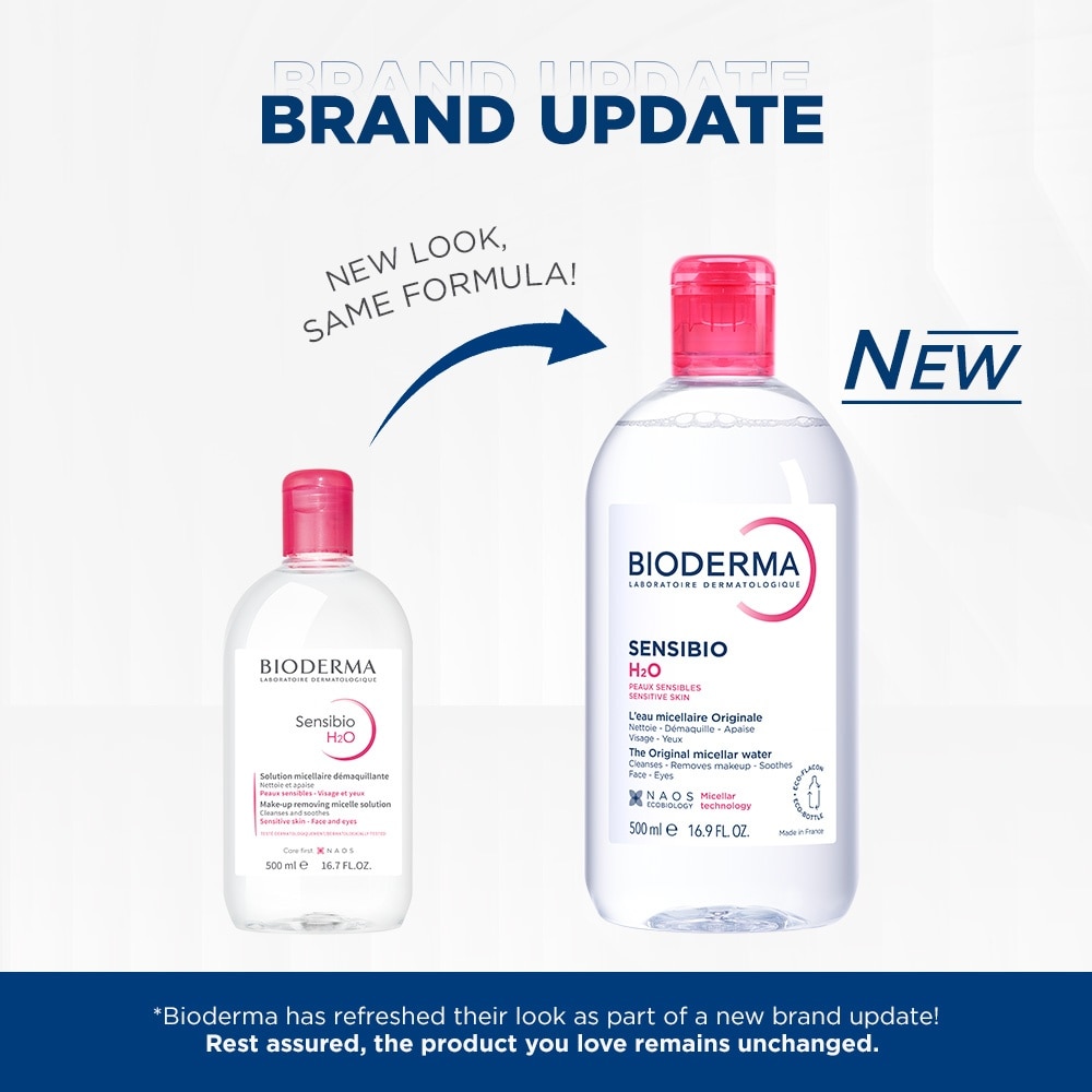Sensibio H2O Soothing Micellar Water (Facial Non-Rinse Cleanser for Sensitive Skin)  500ml