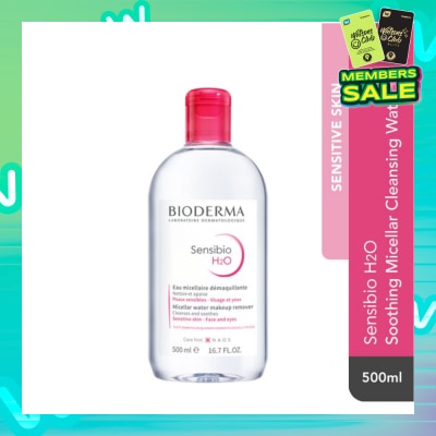 BIODERMA Sensibio H2O Soothing Micellar Water (Facial Non-Rinse Cleanser for Sensitive Skin)  500ml