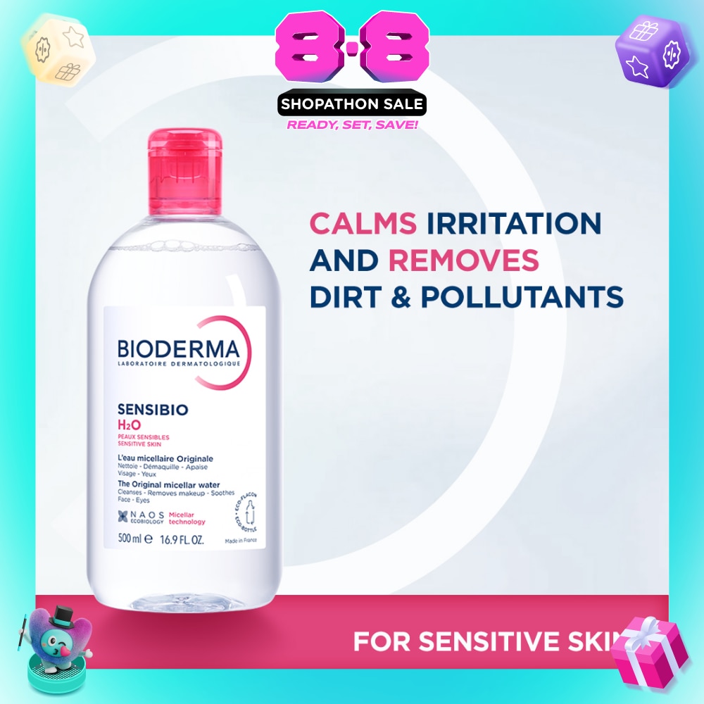 Sensibio H2O Soothing Micellar Water (Facial Non-Rinse Cleanser for Sensitive Skin) 500ml