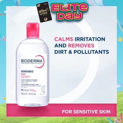 BIODERMA - Sensibio H2O Soothing Micellar Water (Facial Non-Rinse Cleanser for Sensitive Skin)  500ml