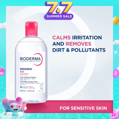 BIODERMA - Sensibio H2O Soothing Micellar Water (Facial Non-Rinse Cleanser for Sensitive Skin)  500ml