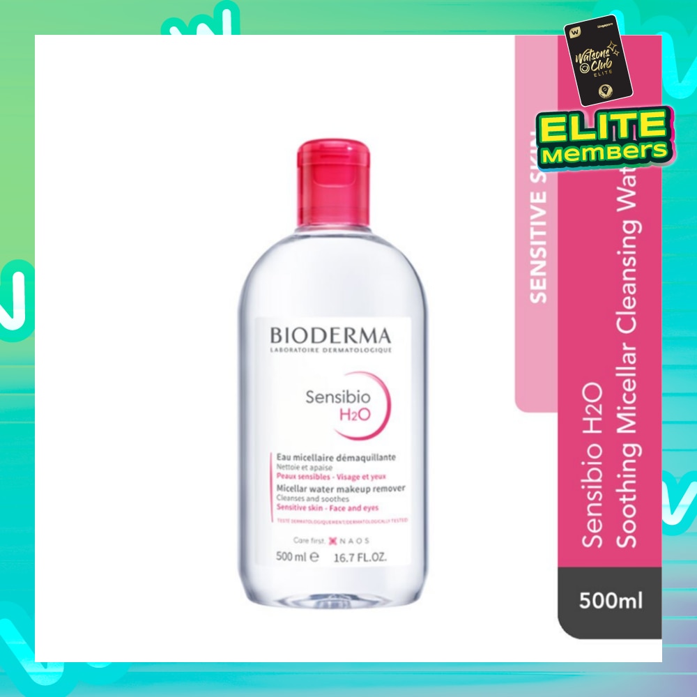 Sensibio H2O Soothing Micellar Water (Facial Non-Rinse Cleanser for Sensitive Skin)  500ml