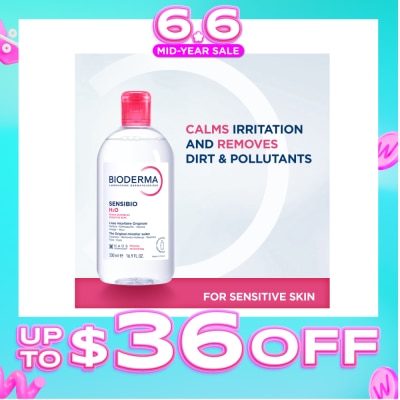 BIODERMA - Sensibio H2O Soothing Micellar Water (Facial Non-Rinse Cleanser for Sensitive Skin) 500ml
