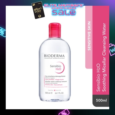 BIODERMA Sensibio H2O Soothing Micellar Water (Facial Non-Rinse Cleanser for Sensitive Skin)  500ml