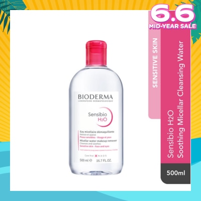 BIODERMA Sensibio H2O Soothing Micellar Water (Facial Non-Rinse Cleanser for Sensitive Skin)  500ml