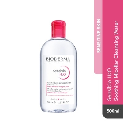 BIODERMA Sensibio H2O Soothing Micellar Water (Facial Non-Rinse Cleanser for Sensitive Skin)  500ml