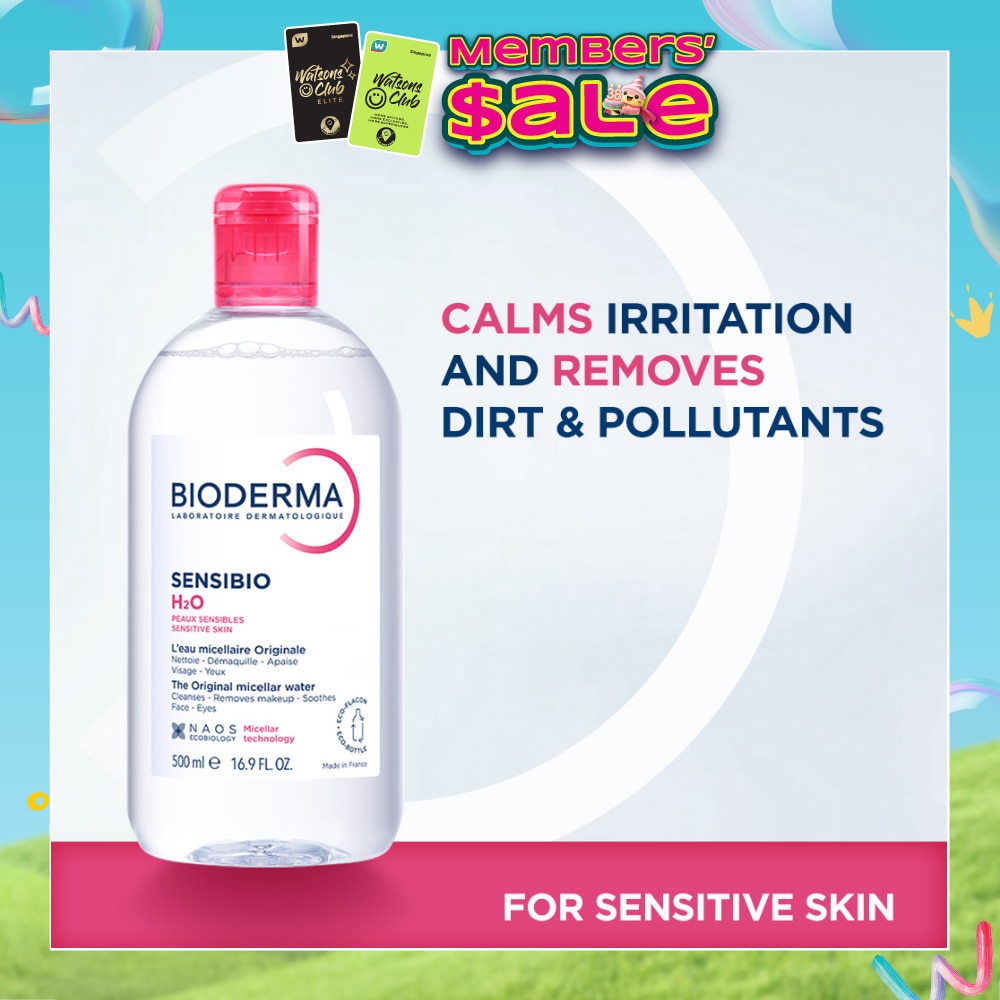 Sensibio H2O Soothing Micellar Water (Facial Non-Rinse Cleanser for Sensitive Skin) 500ml