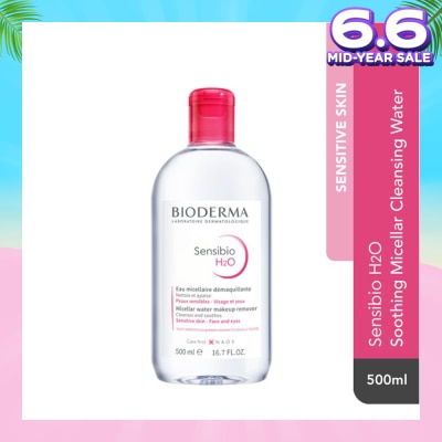 BIODERMA Sensibio H2O Soothing Micellar Water (Facial Non-Rinse Cleanser for Sensitive Skin)  500ml