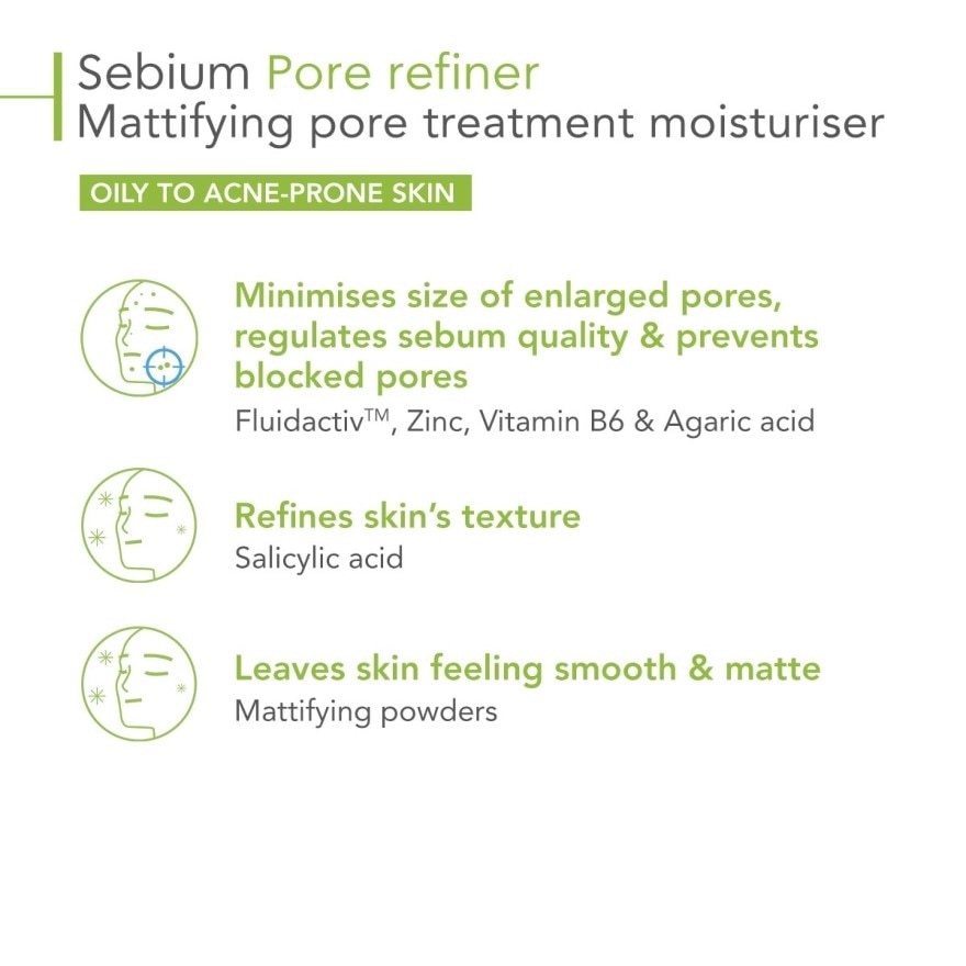 Sebium Pore Refiner Pore Treatment Moisturiser (Oily to Acne-Prone Skin) 30ml