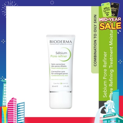 BIODERMA Sebium Pore Refiner Pore Treatment Moisturiser (Oily to Acne-Prone Skin) 30ml