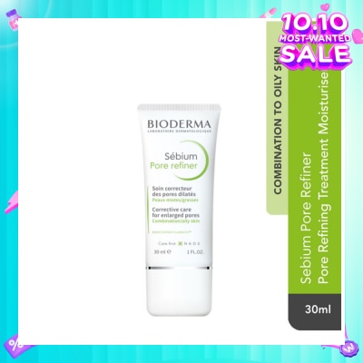 BIODERMA Sebium Pore Refiner Pore Treatment Moisturiser (Oily to Acne-Prone Skin) 30ml