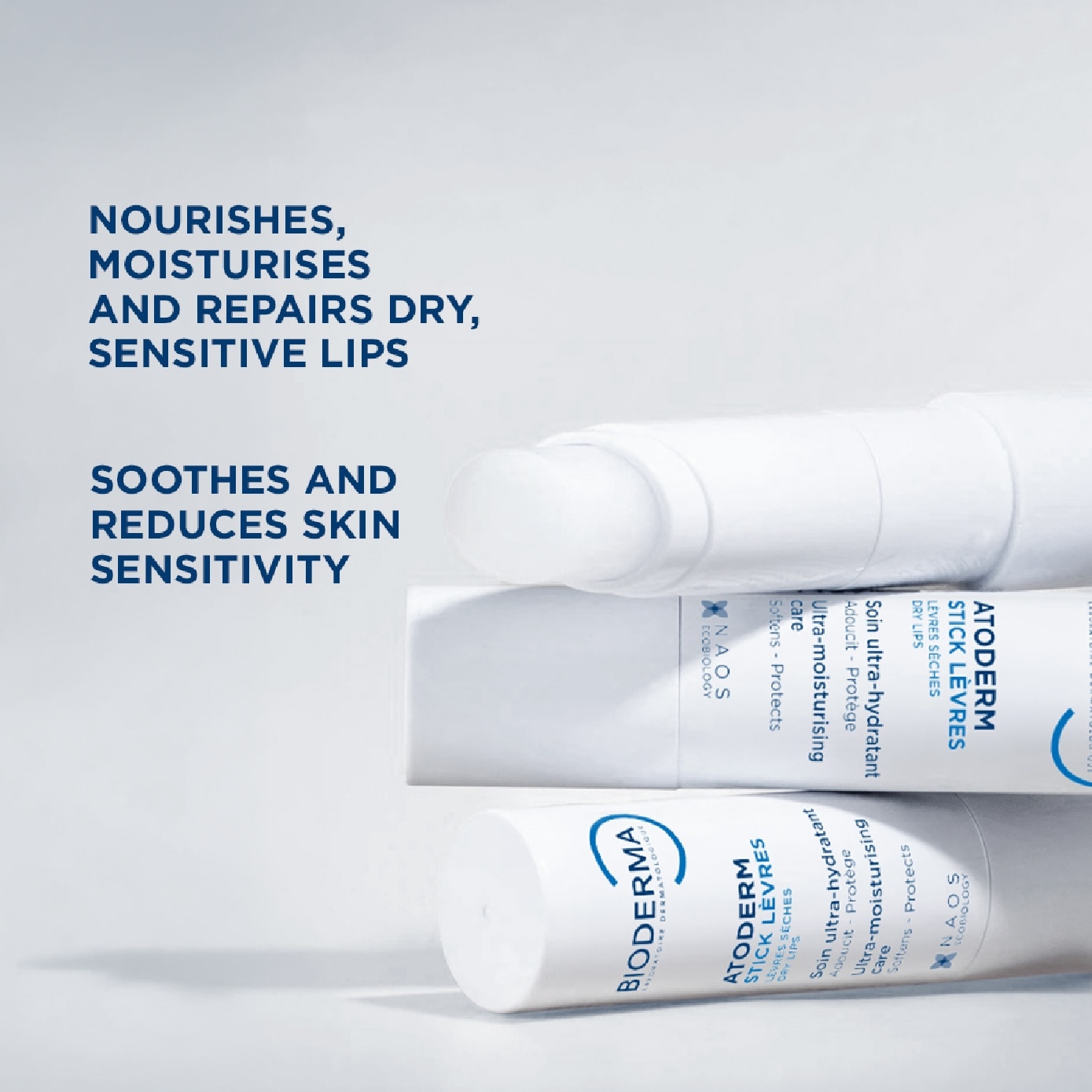 Atoderm Stick Levres Moisturising and Soothing Lip Balm (Dry Chapped Sensitive Lips) 4g