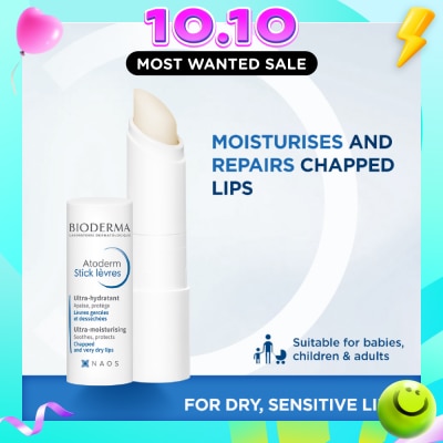 BIODERMA Atoderm Stick Levres Moisturising and Soothing Lip Balm (Dry Chapped Sensitive Lips) 4g image