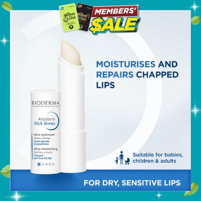BIODERMA Atoderm Stick Levres Moisturising and Soothing Lip Balm (Dry Chapped Sensitive Lips) 4g image