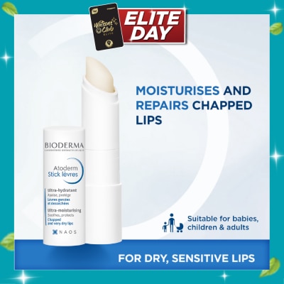 BIODERMA Atoderm Stick Levres Moisturising and Soothing Lip Balm (Dry Chapped Sensitive Lips) 4g image
