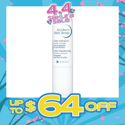 BIODERMA - Atoderm Stick Levres Moisturising and Soothing Lip Balm (Dry Chapped Sensitive Lips) 4g