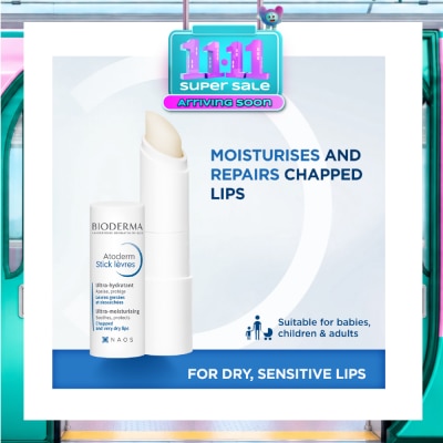 BIODERMA Atoderm Stick Levres Moisturising and Soothing Lip Balm (Dry Chapped Sensitive Lips) 4g image