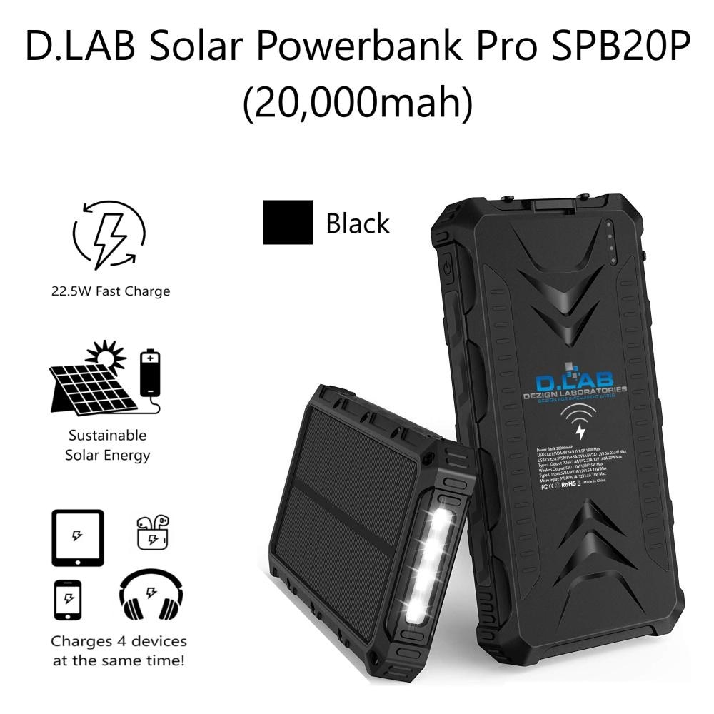 20k Solar Powerbank Pro (SPB20P) Black Color 1s