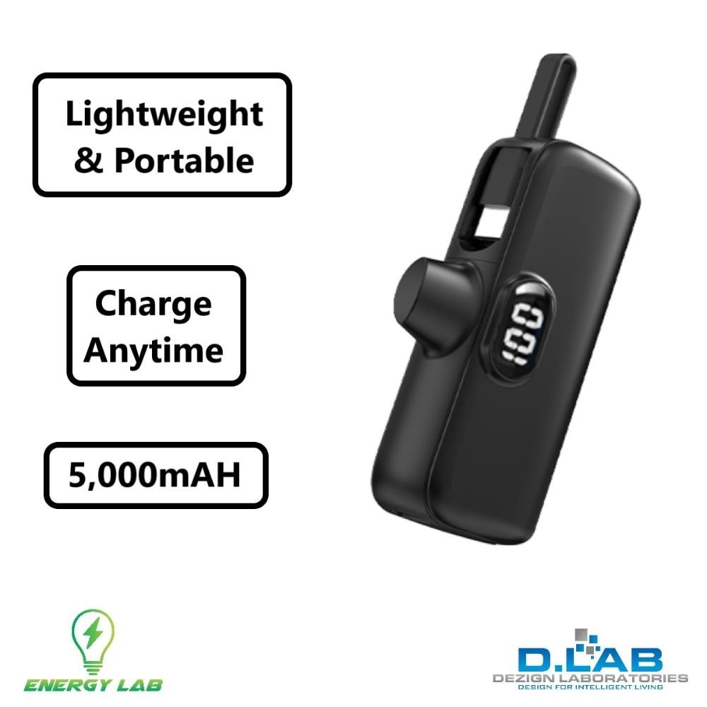 5k Type C Mini Powerbank (Black Color) 1s