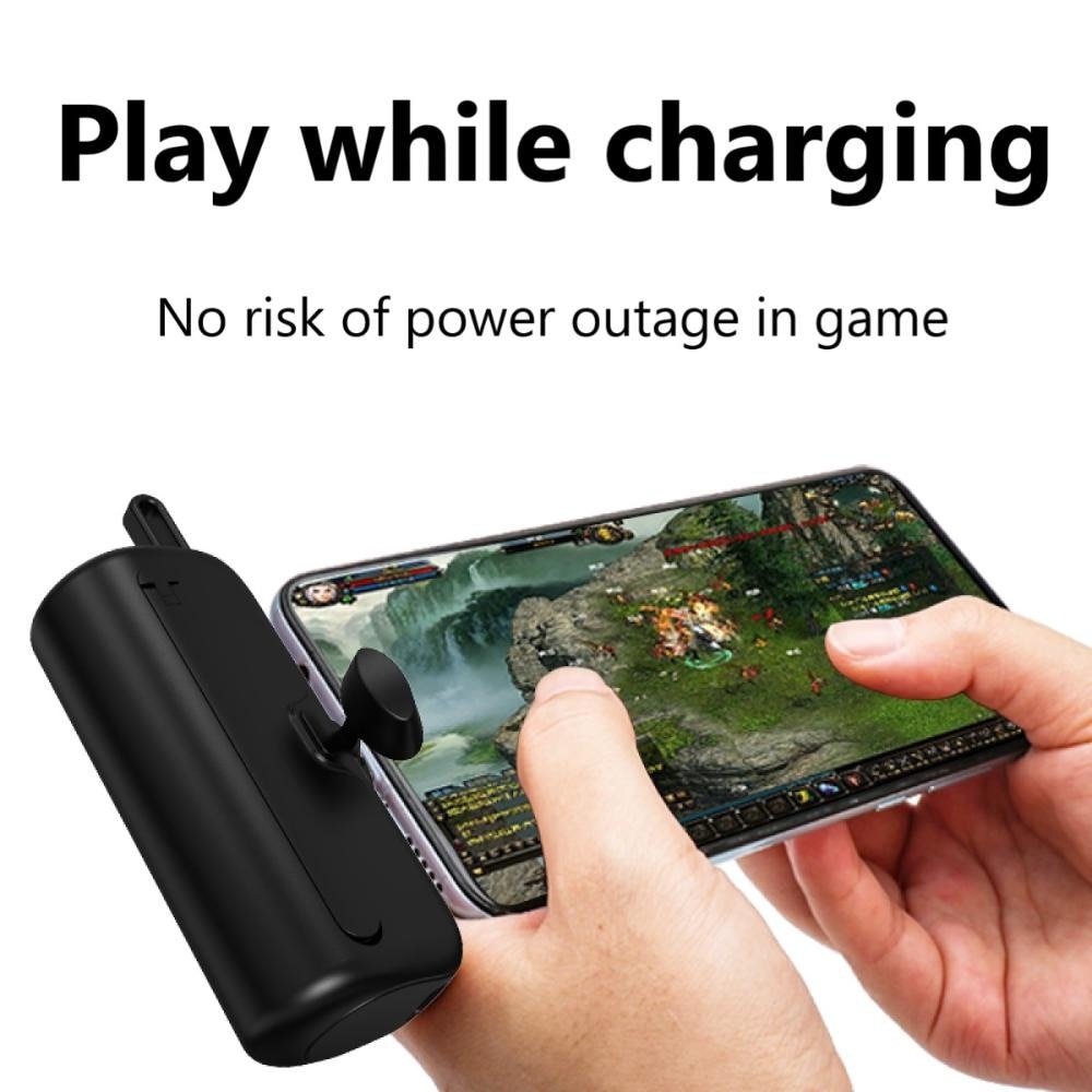 5k Type C Mini Powerbank (Black Color) 1s