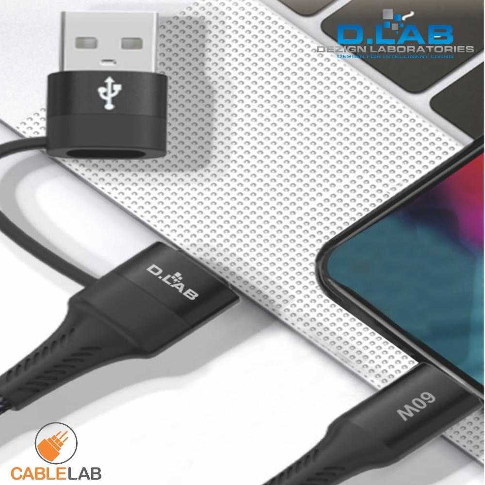 3-in-1 60W Type C Charging Cable (NPLUS3) Black Color 1s